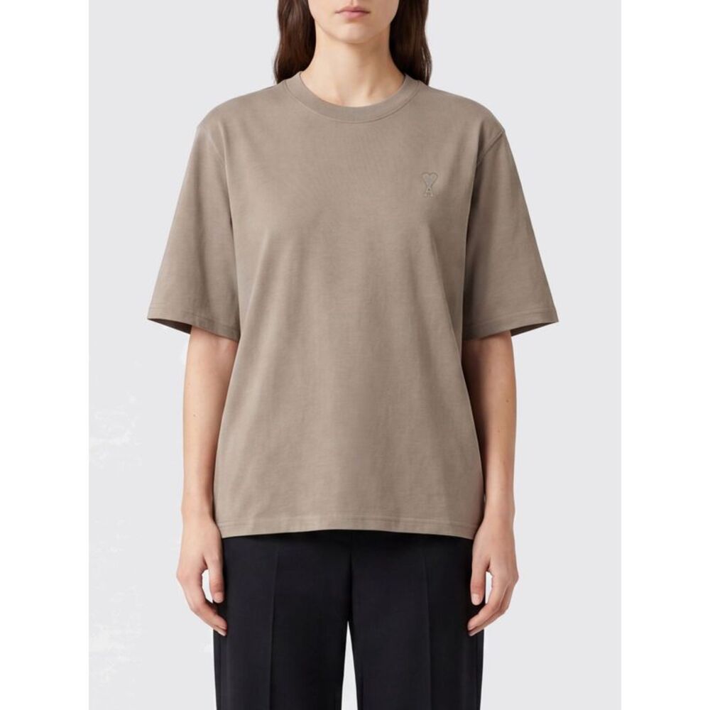 Ami Paris T-Shirt Woman Beige